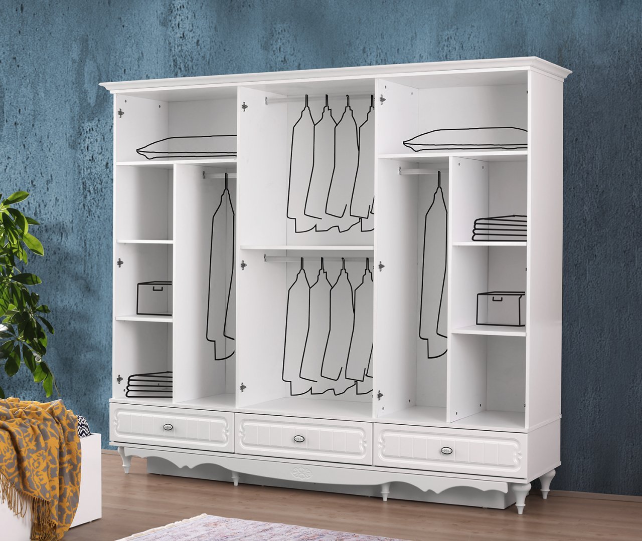 Sare Country 6 Kapılı Yatak Odası