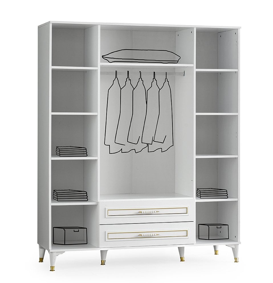 Gonca 4 Kapılı Dolap