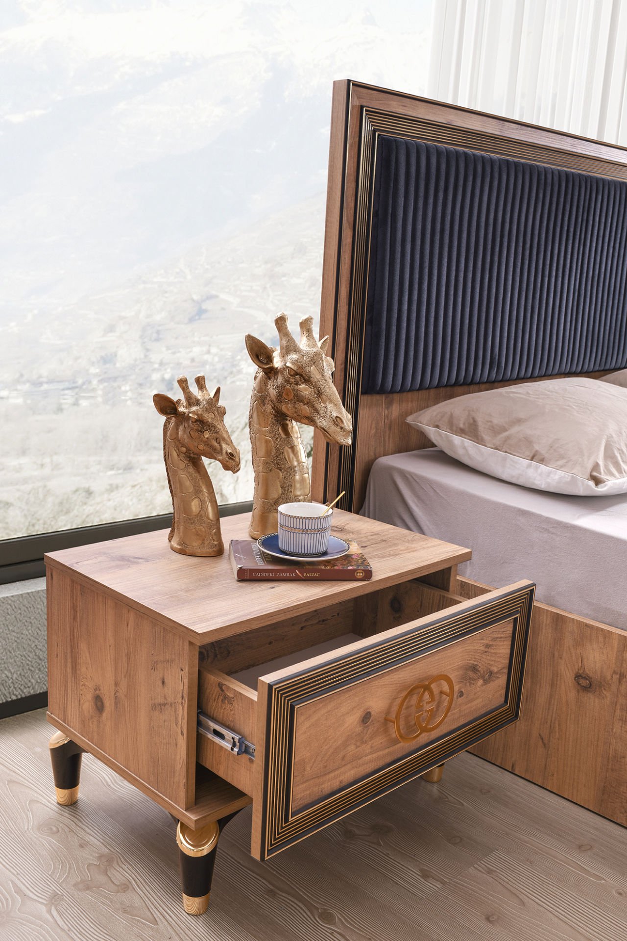 Roma 6 Kapılı Yatak Odası Komodin - Atlantik Çam - Kurulum istemiyorum