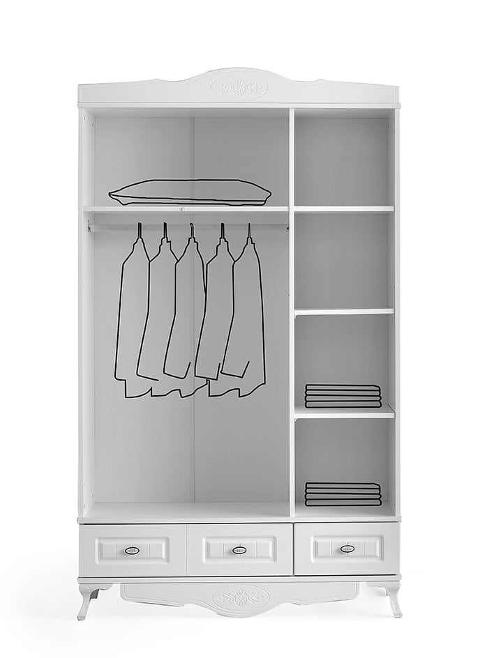 Rüya Country 3 Kapılı Dolap